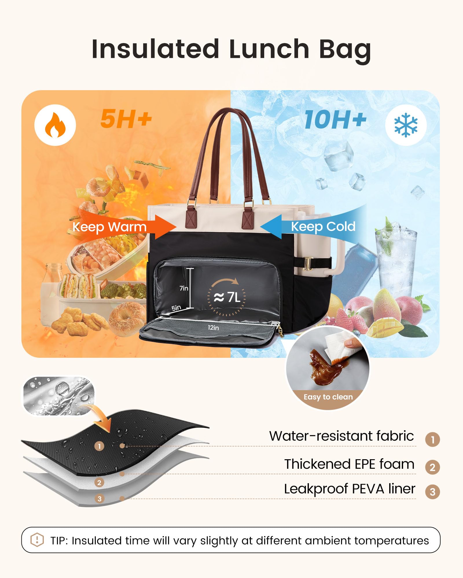 LOVEVOOK side pockets and cup holder keep tumblers accessible and secure