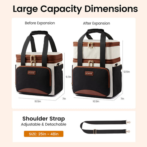 LOVEVOOK stylish lunch bag suitable for office, school, and travel.