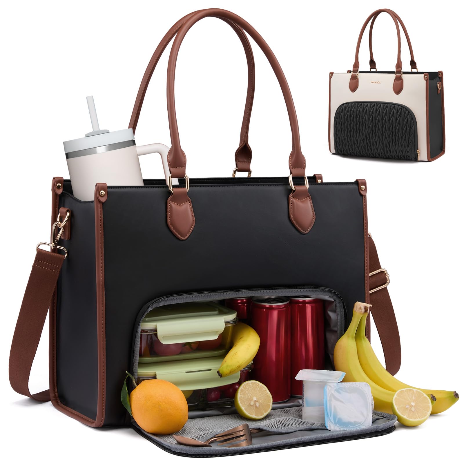 LOVEVOOK lunch tote 3-in-1 with insulated compartment keeps meals fresh on commutes.