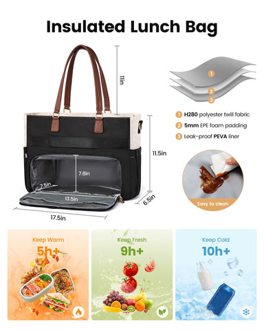 LOVEVOOK quilted-design tote with bow pendant adds chic detail.