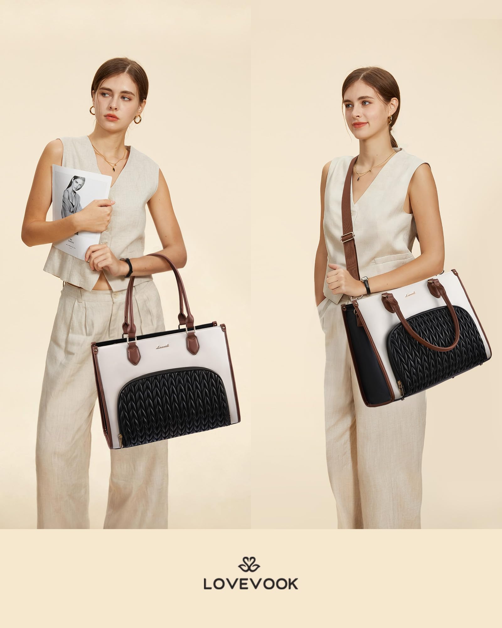 LOVEVOOK roomy tote supports work, school, and travel needs.