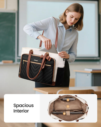 LOVEVOOK tote laptop-compatibility fits 15.6 or 17.3 inch laptops securely for daily work.