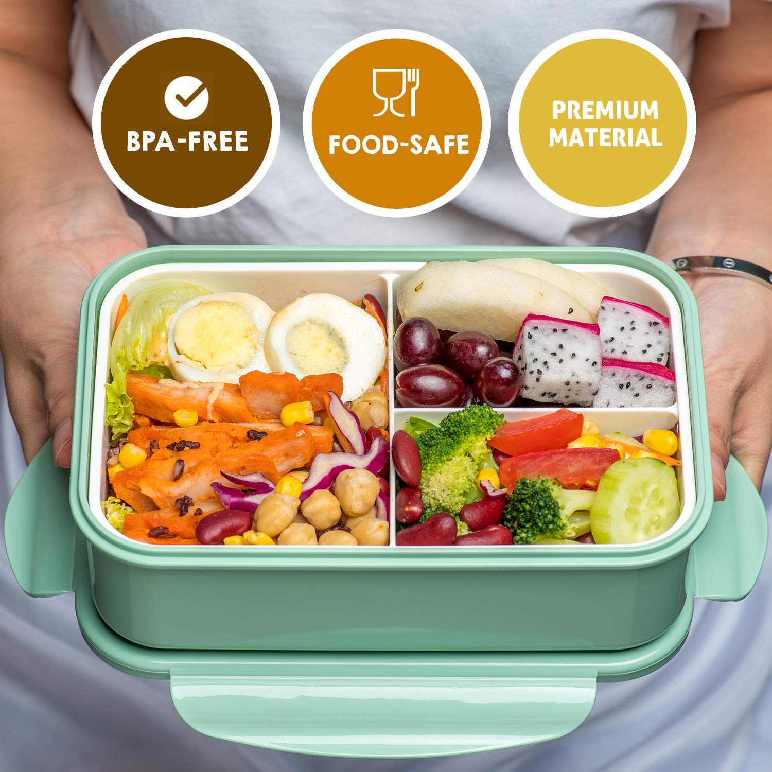 LOVINA bento box three compartments for balanced portions