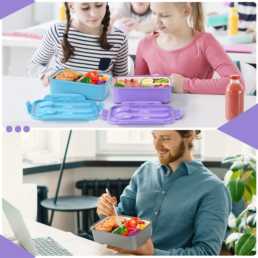 LOVINA purple lunch box is microwave, freezer, and dishwasher safe.