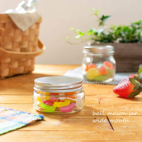 LovoIn clear glass jar allows visibility of contents.