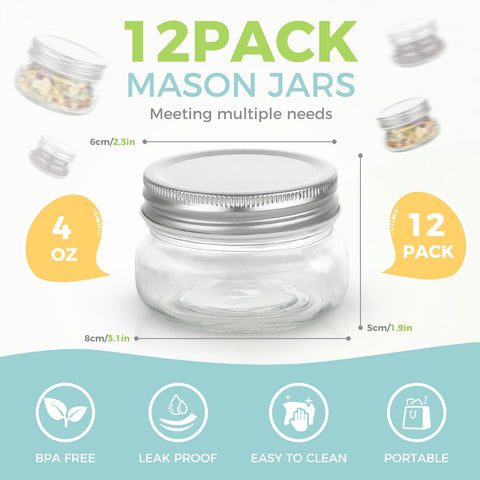 LovoIn mini mason jar with airtight lid, perfect for honey storage.