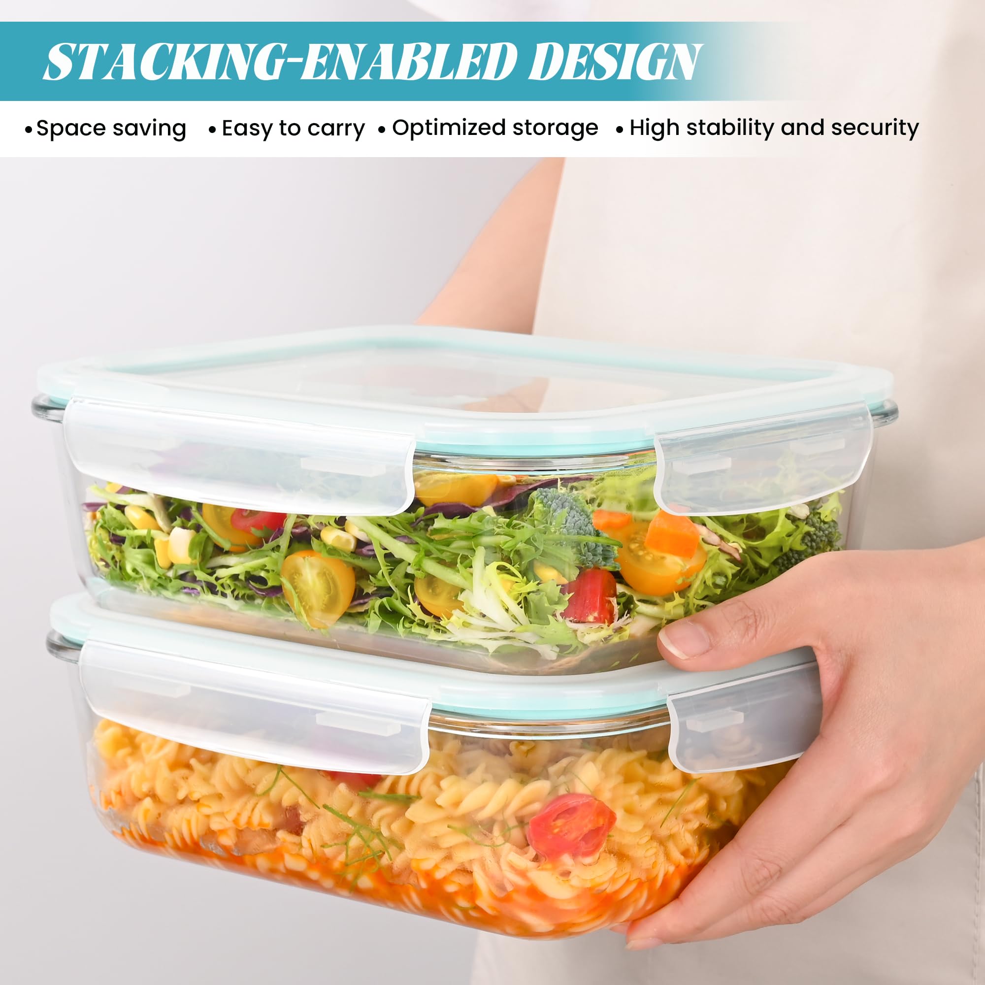 LOVYANXUE transparent glass container showing contents at a glance.