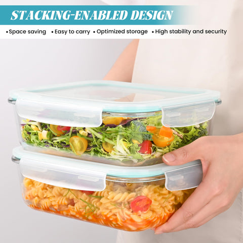 LOVYANXUE transparent glass container showing contents at a glance.