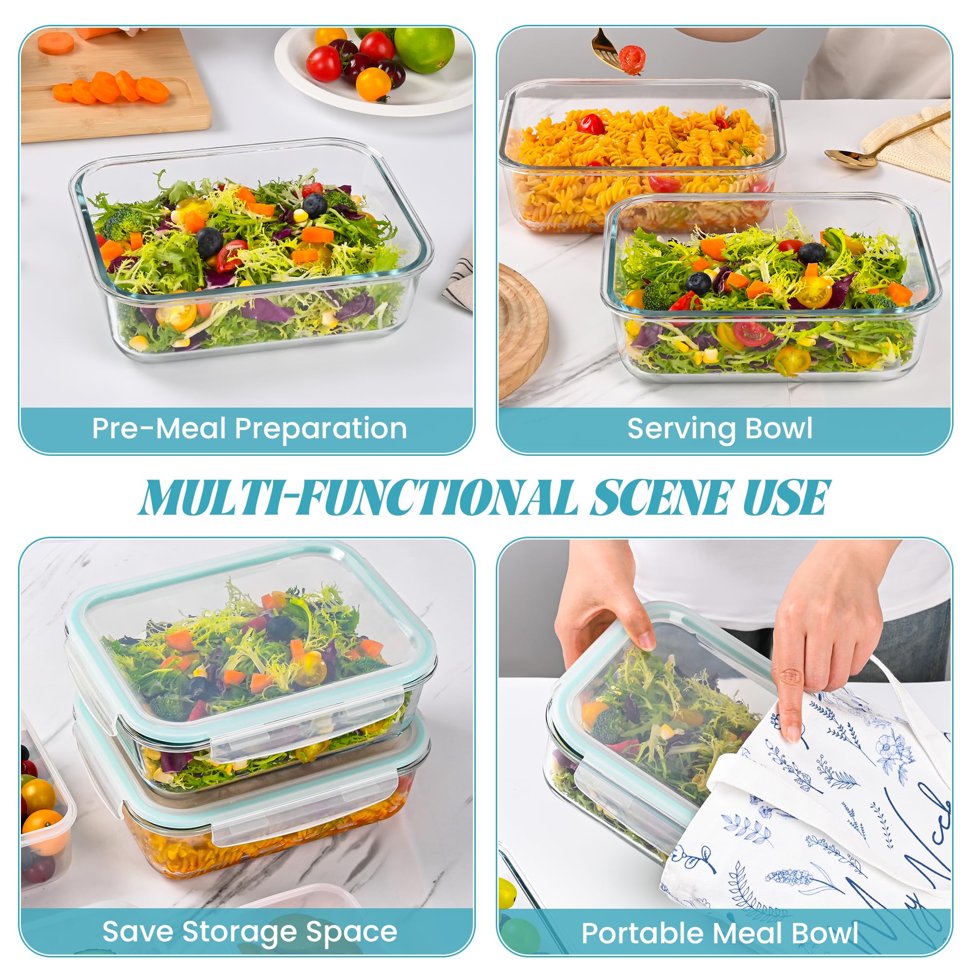 LOVYANXUE dishwasher-safe glass container for simple cleaning.