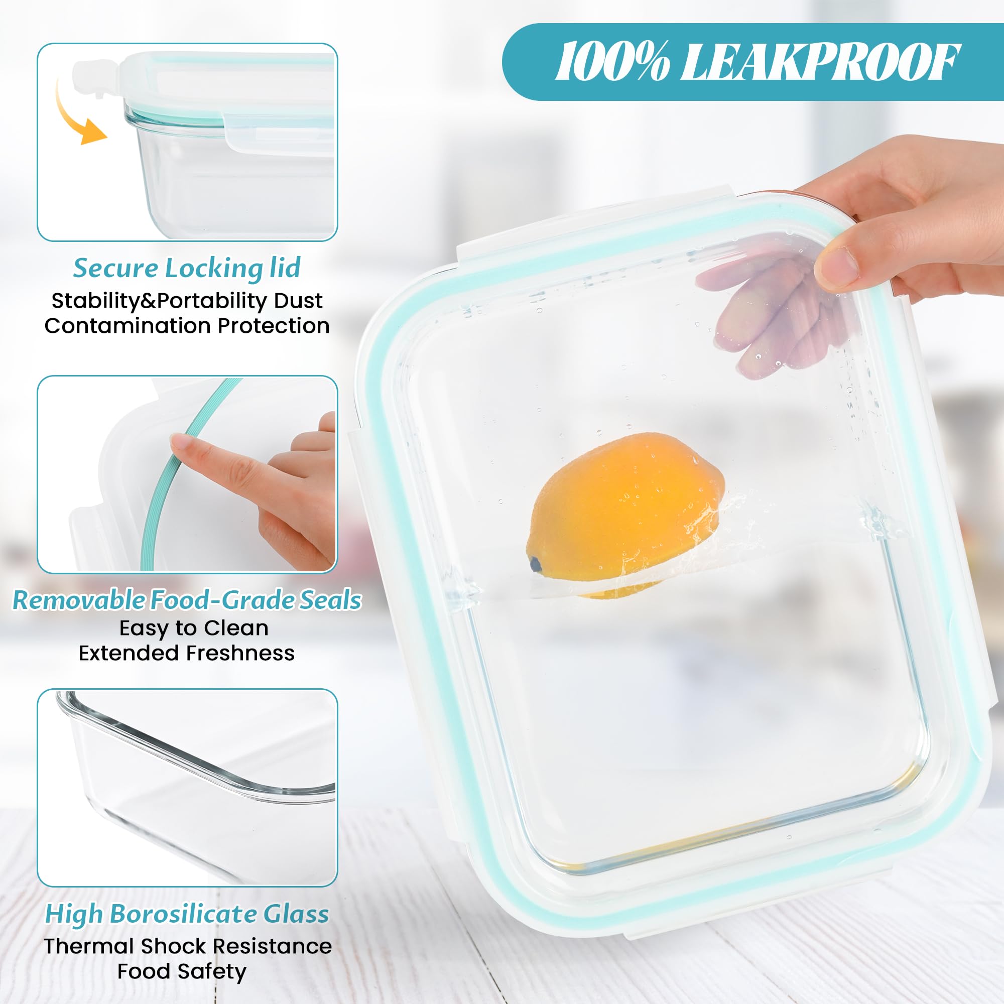 LOVYANXUE glass container safe for oven and microwave reheating.