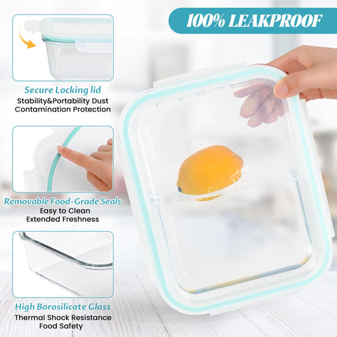 LOVYANXUE glass container safe for oven and microwave reheating.
