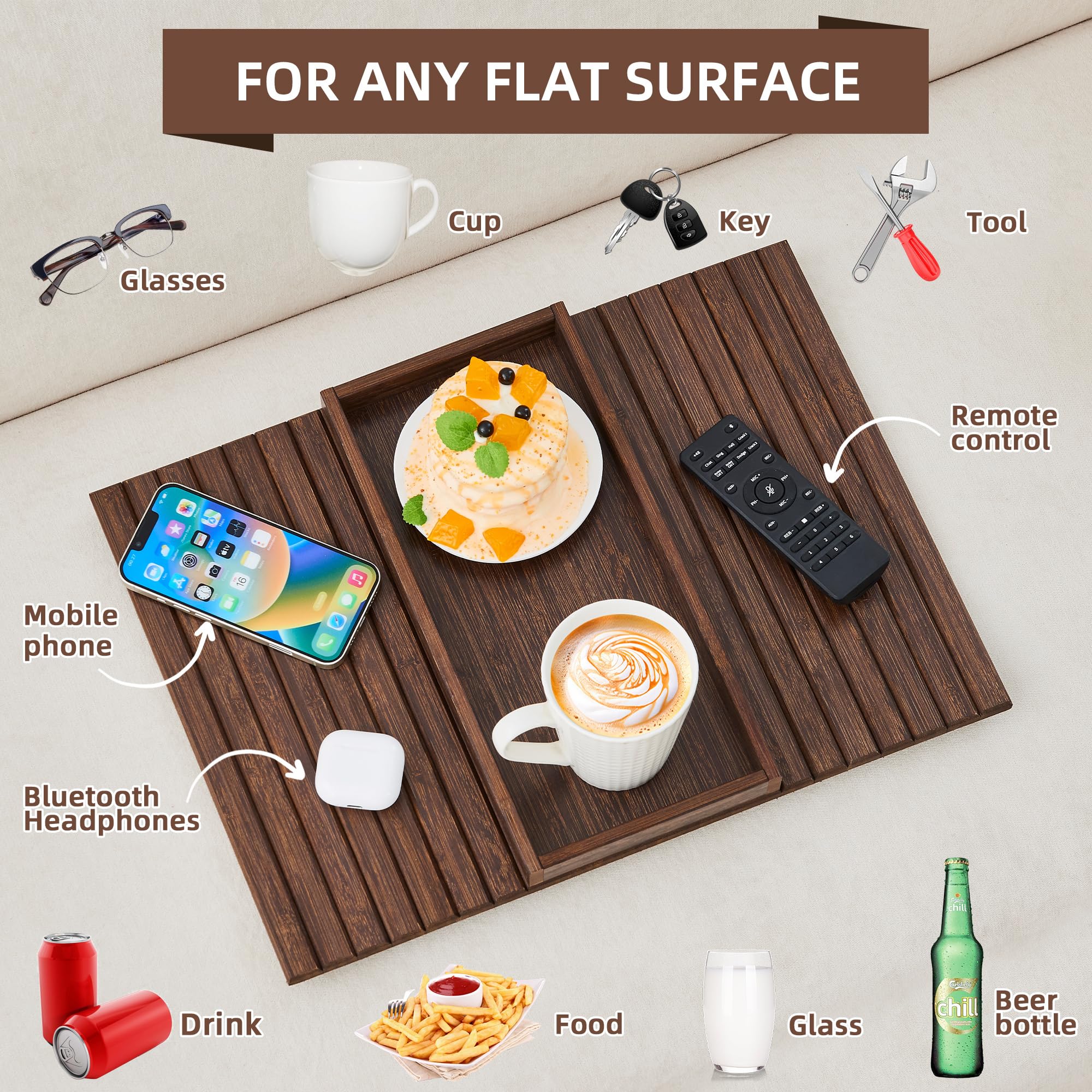 LOVYANXUE armrest cup holder side table holds drinks and snacks