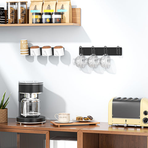 LOXSUN coffee mug rack image showing screw installation method.