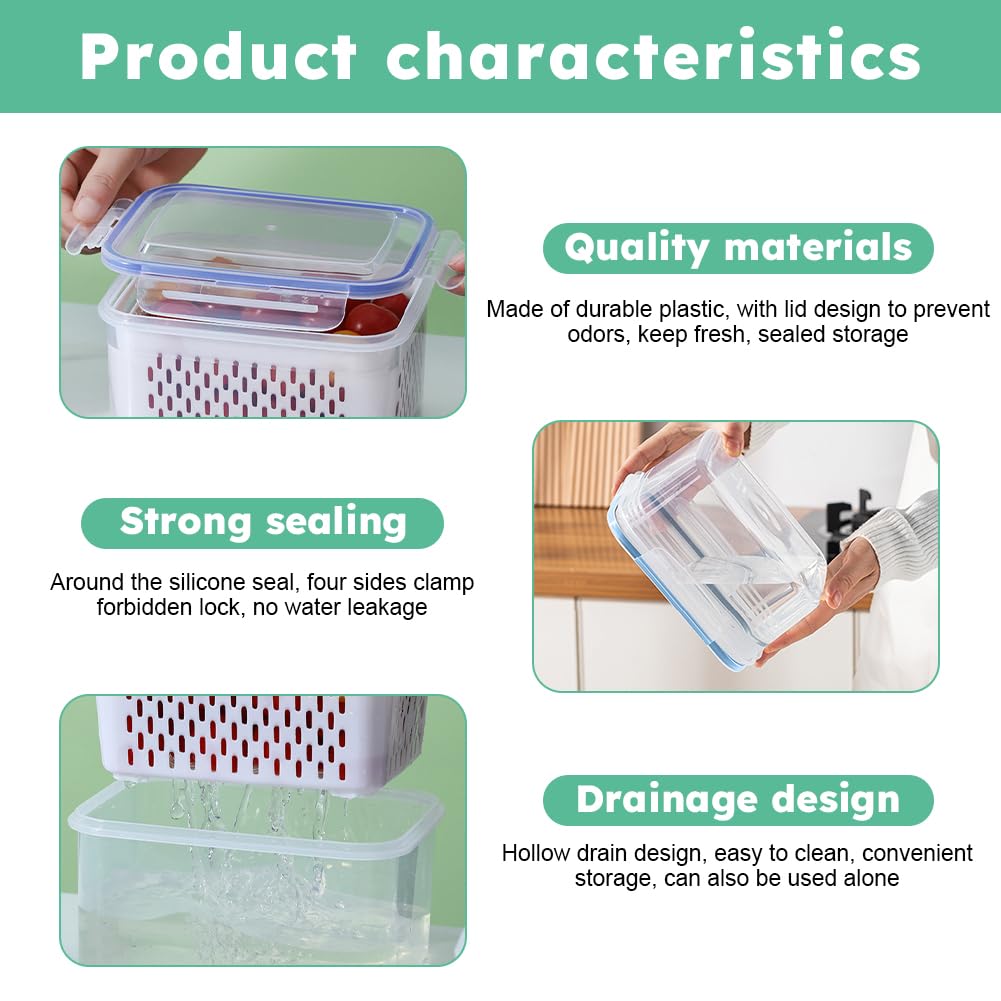 Size M container fits compact fruits and herbs for quick access.