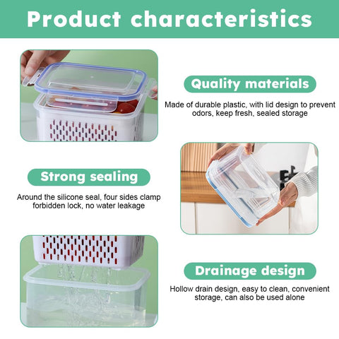 Size M container fits compact fruits and herbs for quick access.