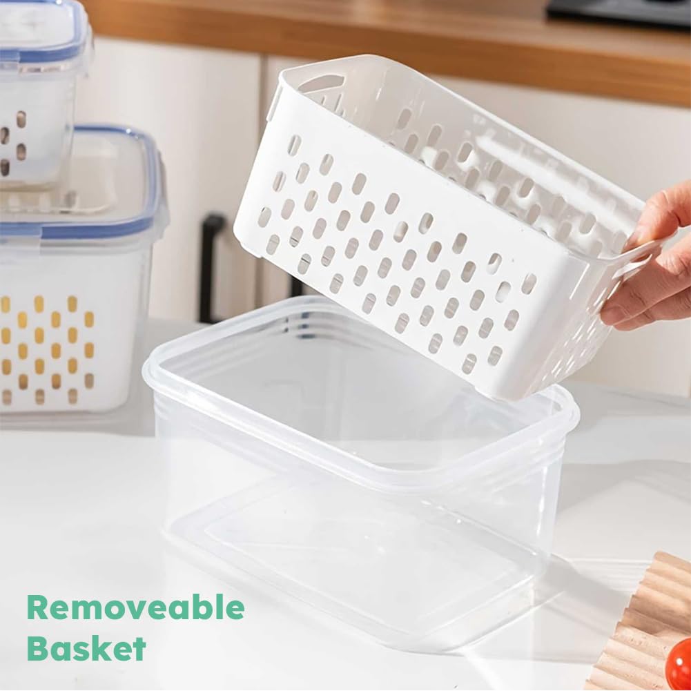 Clear white Loyanger fridge organizer features visibility for quick access.