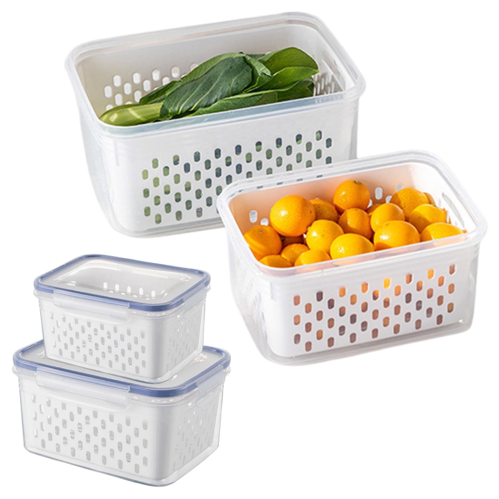 Loyanger fridge storage 2pc setup keeps produce organized and fresh.