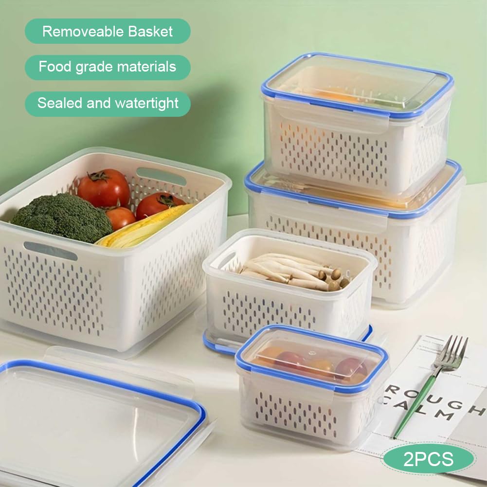 Loyanger fruit washing bowl with colander enables easy rinse and air dry.