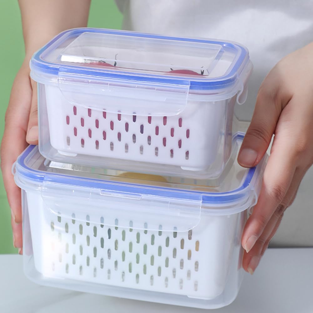 Package includes two containers and two baskets for flexible storage.