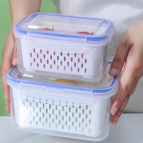 Package includes two containers and two baskets for flexible storage.