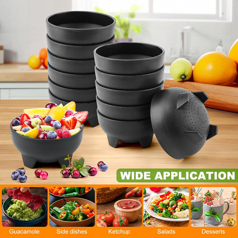 Loyanger salsa bowls close-up showing smooth edges and durable plastic