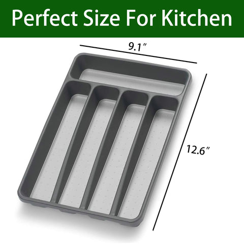 Loyareal silverware organizer BPA-free PP construction ensures durable storage.