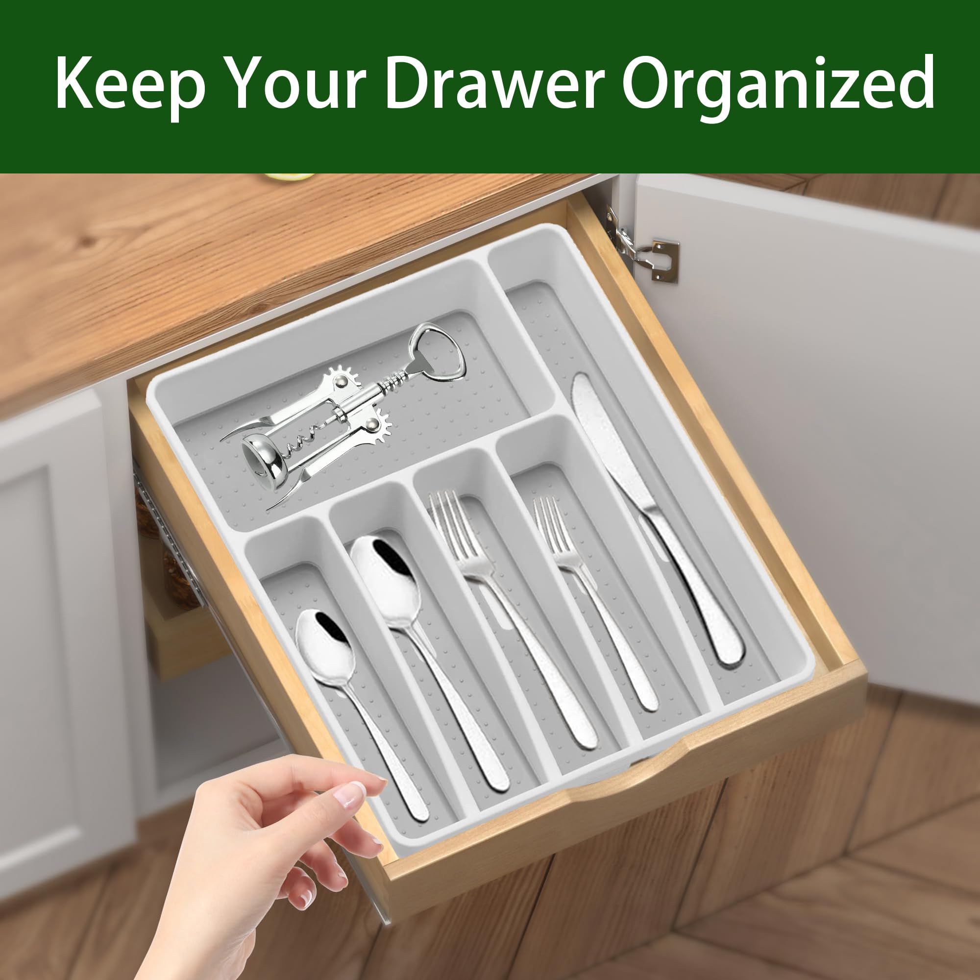 Loyareal organizer in-drawer showing standard drawer fit and efficiency