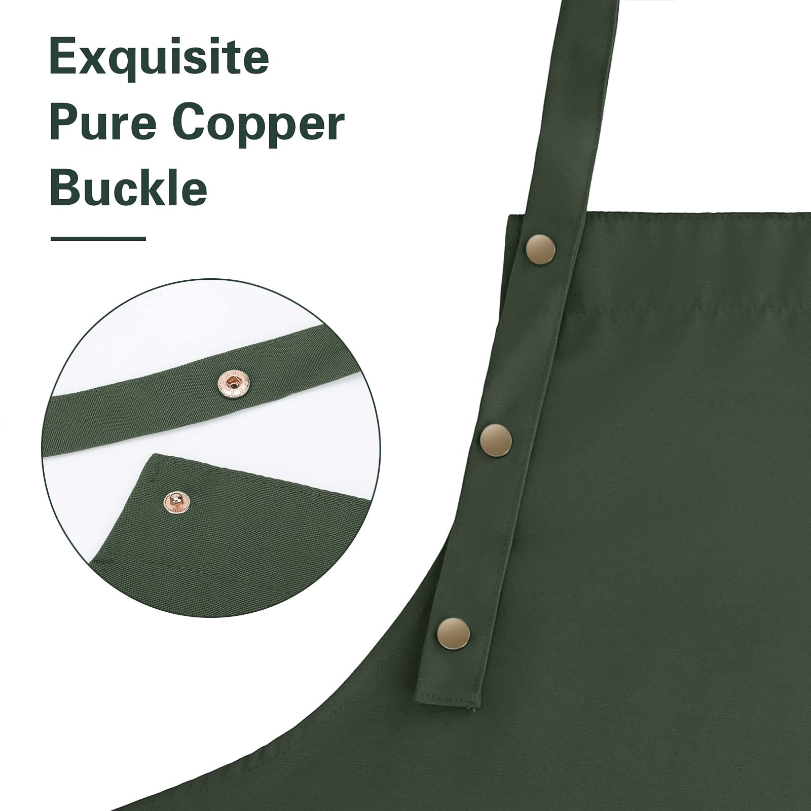 LOYGLIF apron features a large belly pocket for easy tool storage.