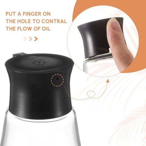 LOYIM cruet dispenser glass-clarity highlights contents for quick identification