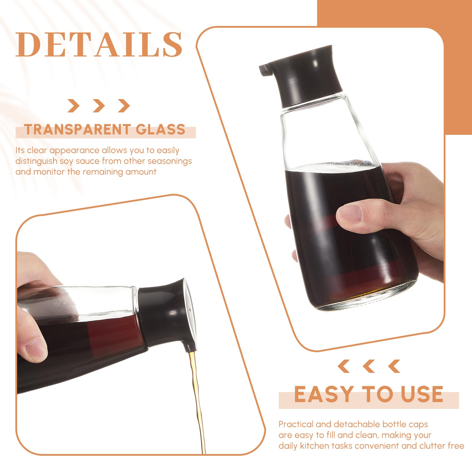 LOYIM cruet dispenser soy sauce container keeps sauces accessible and mess-free