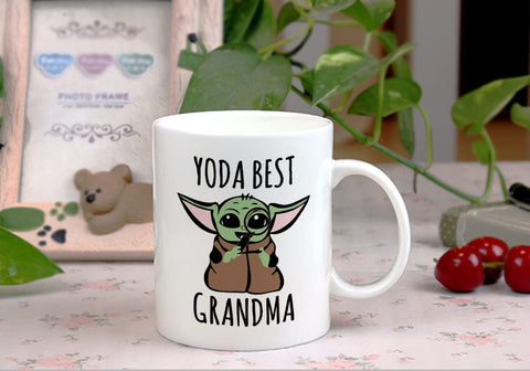 LOZACHE 11oz coffee mug with comfortable C-handle.