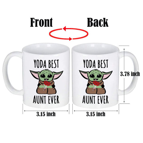 LOZACHE Best Aunt Ever mug design, perfect for daily coffee.
