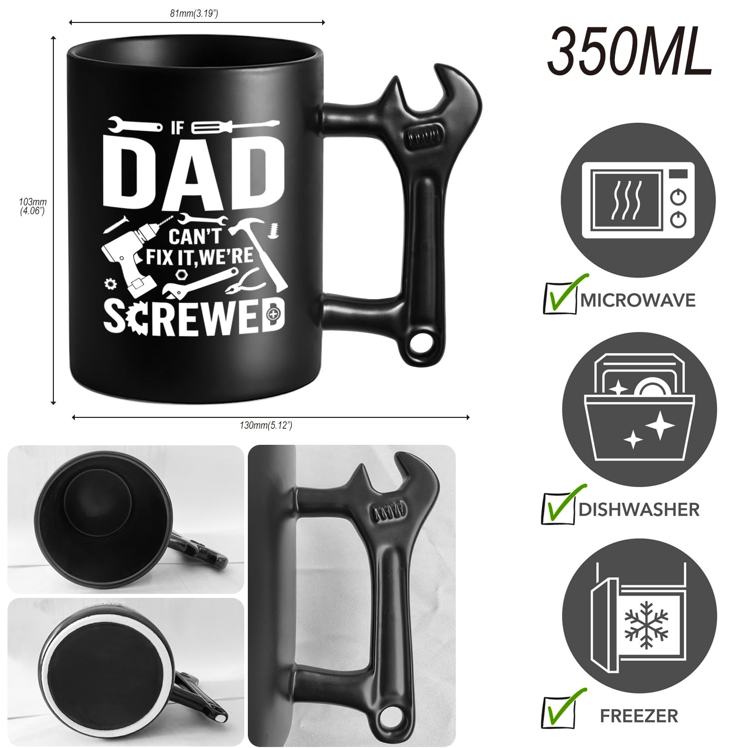 LOZACHE dad office-desk mug adding playful charm to the workspace.