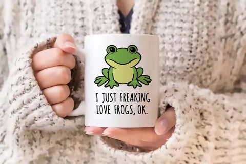 LOZACHE Frog Mug ceramic 11oz microwave-safe for quick warming