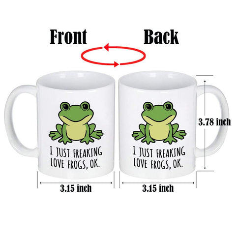 LOZACHE Frog Mug ergonomic handle side view for comfortable daily use