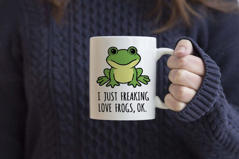 LOZACHE Frog Mug gift-boxed, ready for White Elephant or frog lovers