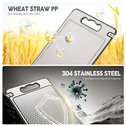 Lozovin cutting board wheat straw side for fruits and vegetables