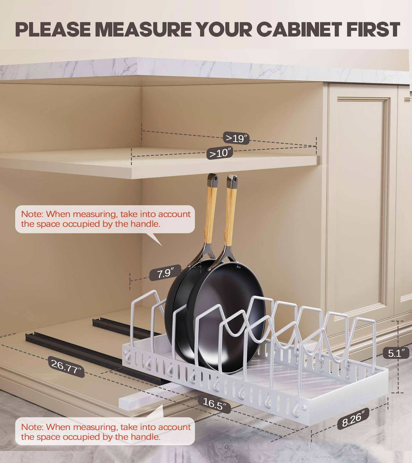 Lozovin sliding lid holder keeps cabinet lids organized and reachable