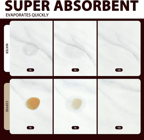 Lprmnnc mat shows easy cleaning of surface with quick wipe-down