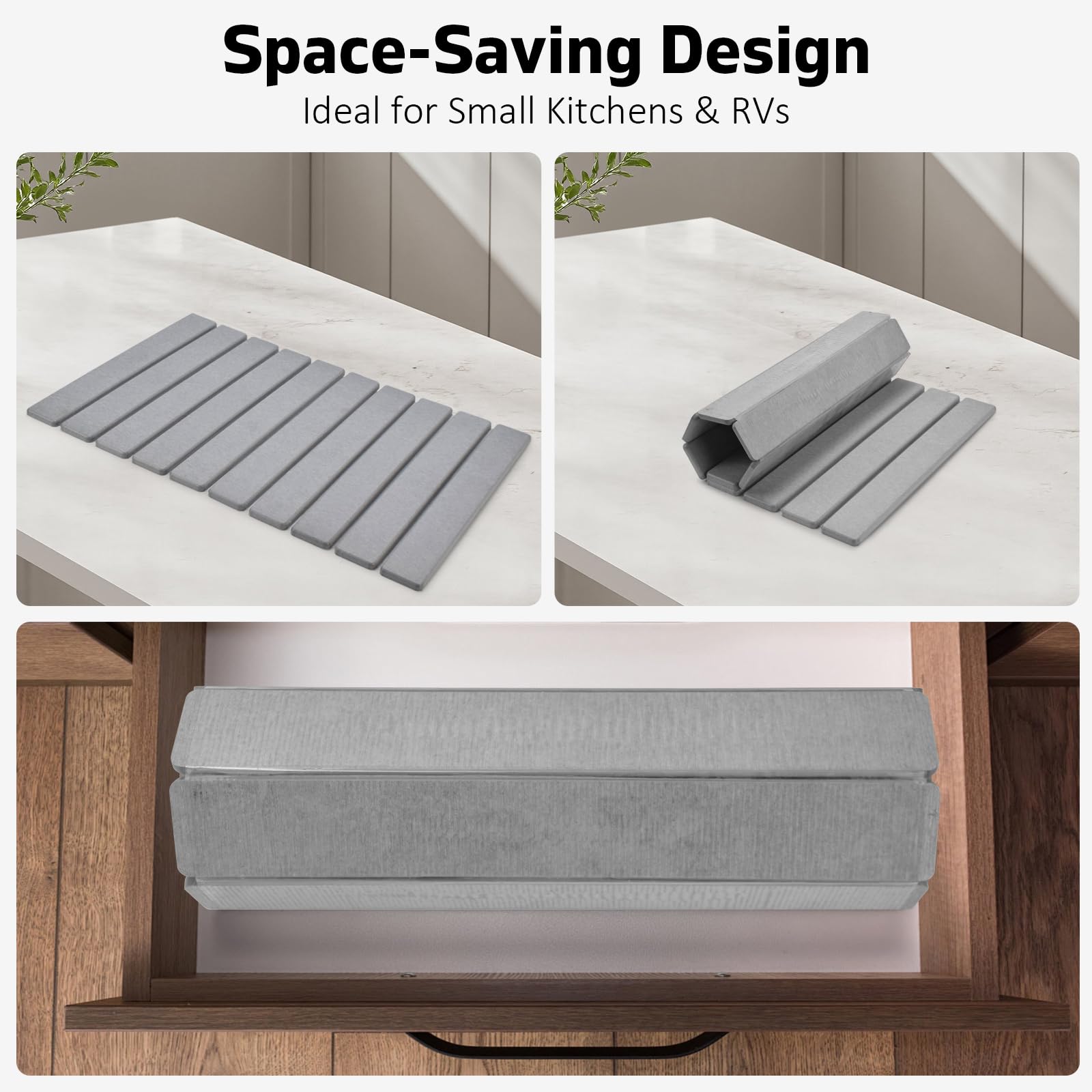 Lprmnnc multi-purpose drying mat serves as heat-proof surface and bath mat.