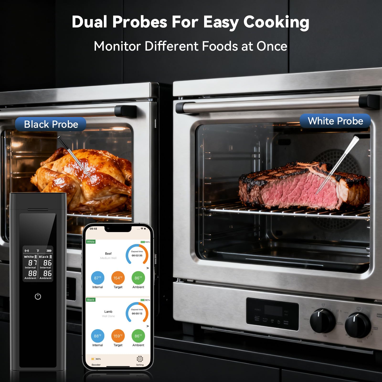 LPSUK thermometer with 9 presets for quick setup.