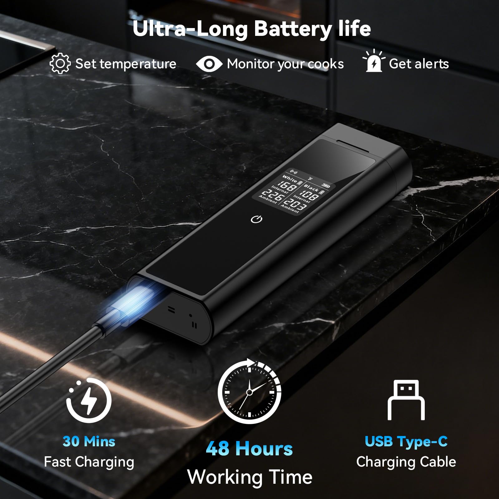 LPSUK thermometer enabling Bluetooth monitoring from your phone.