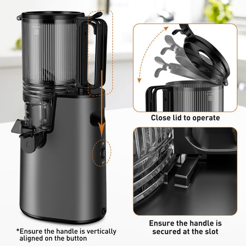 LQZ Juicer in a modern kitchen setup, space-saving design for countertops.