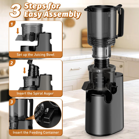 LQZ Juicer processing whole fruits without chopping, saving prep time.