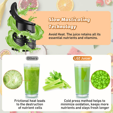 LQZ slow 50 RPM preserves nutrients and flavor.