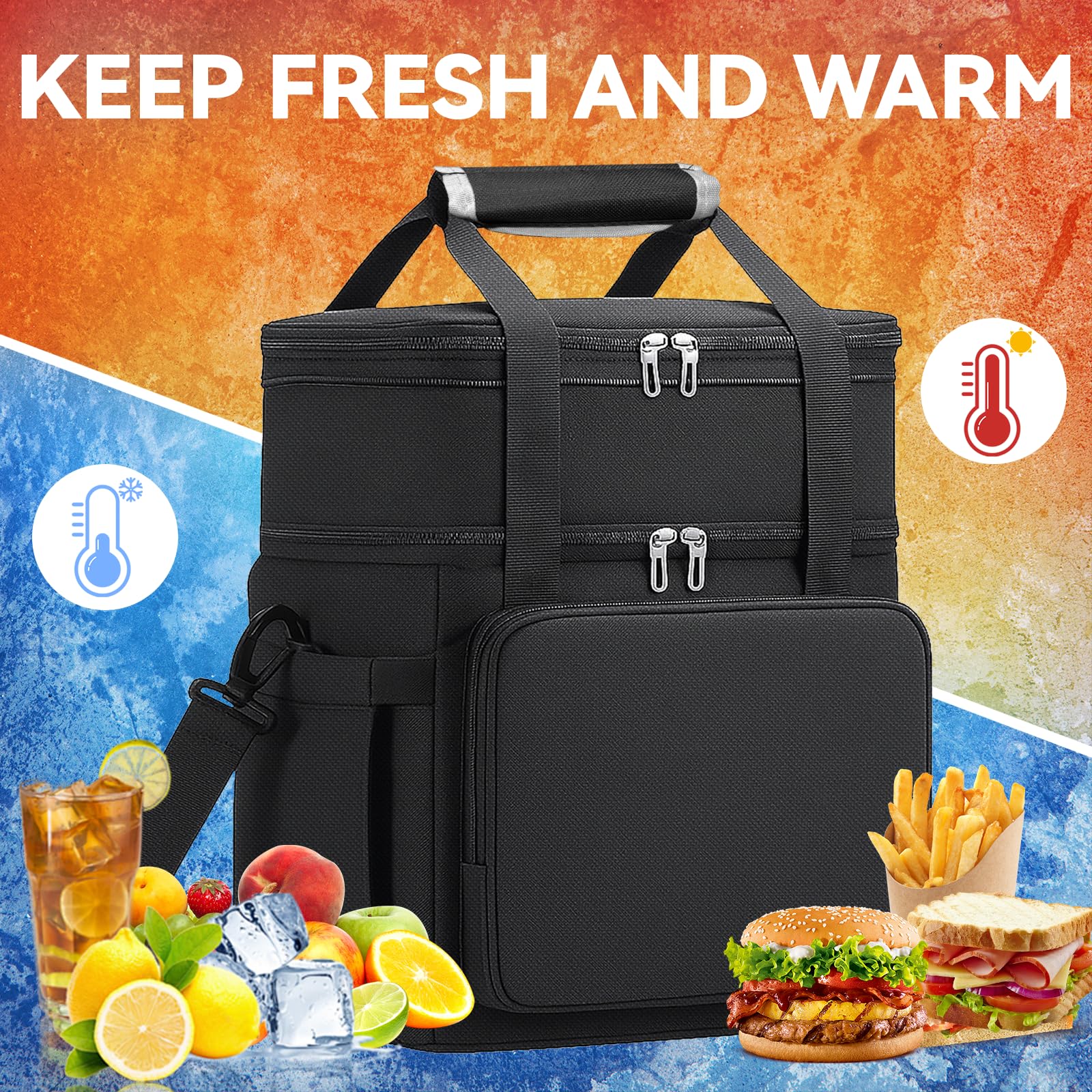 LRCXL durable oxford fabric lunch box withstands daily wear