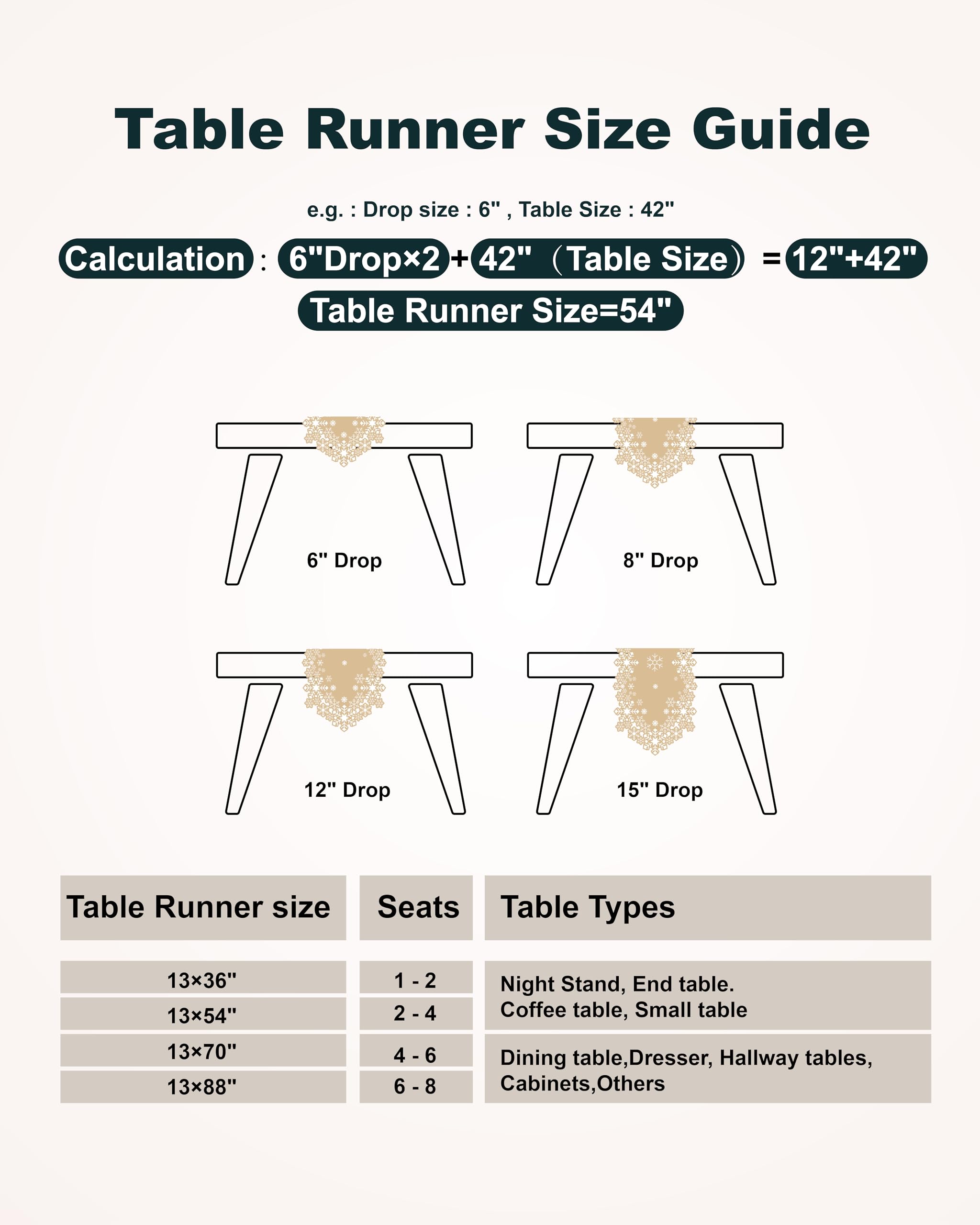 LRDOVIS gold-silver option with snowflake embroidery enhances elegant seasonal tables