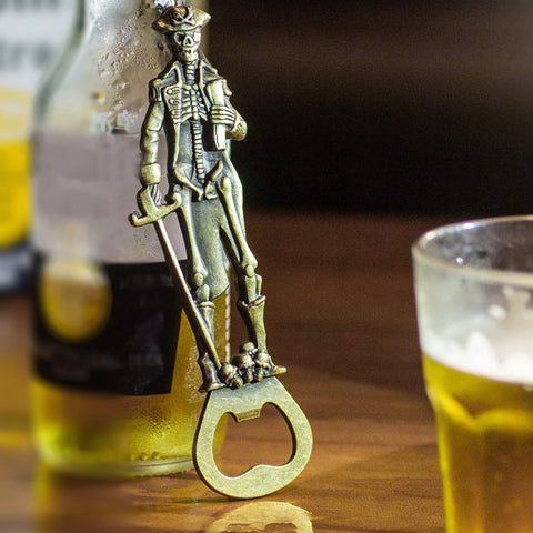 LSJ ORIGINAL bronze finish skull bottle opener ideal for home bars and pubs