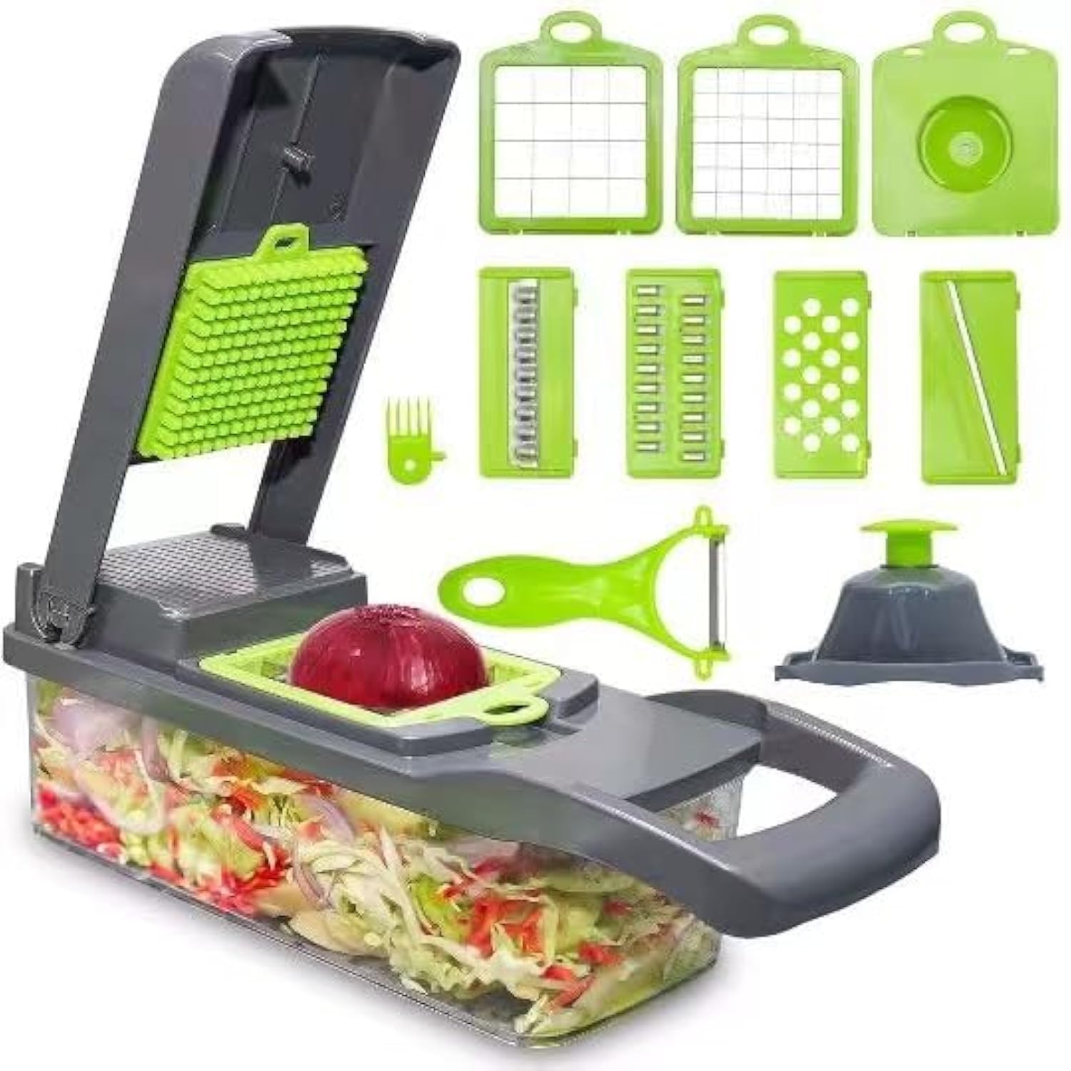 LSLCQW vegetable chopper with 16-in-1 design for quick meal prep