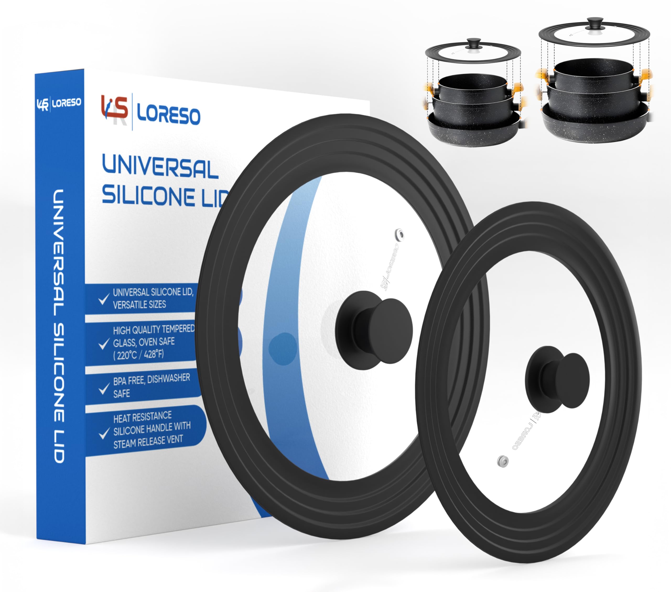 LSR Loreso lid makes kitchen organization easier with a compact two-pack.